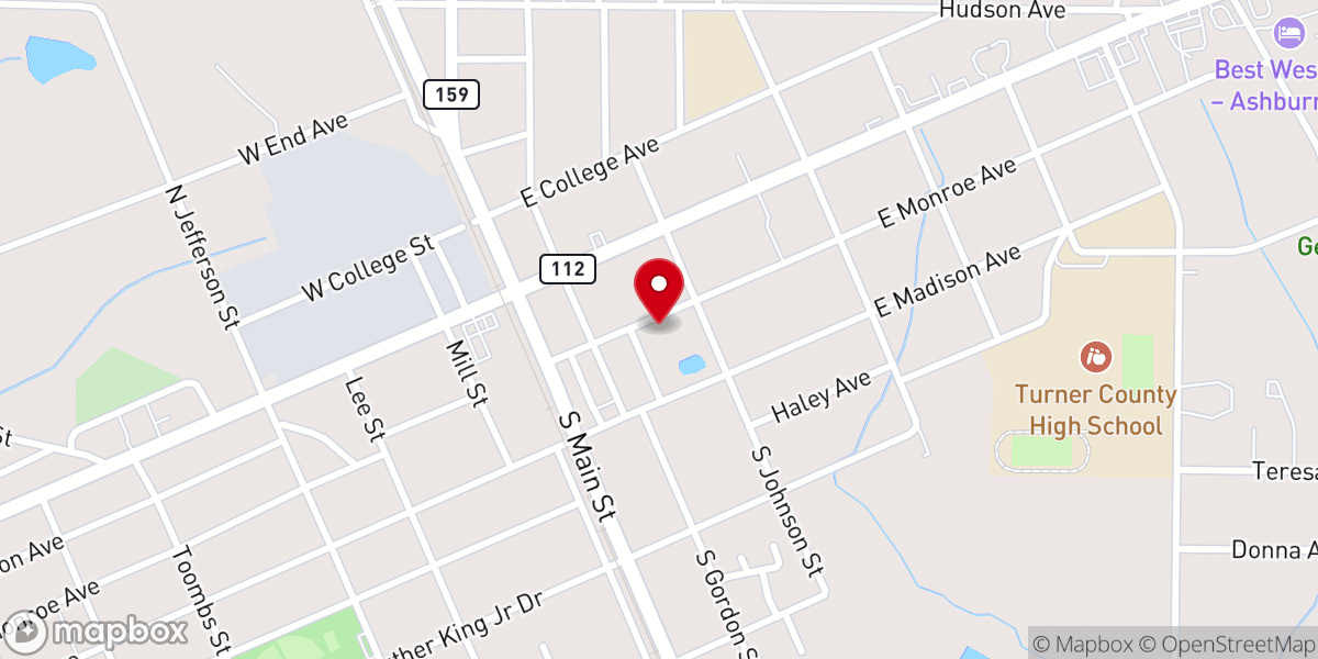 Map showing location of Morningside Baptist Church