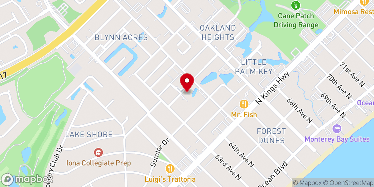 Map showing location of Ywam Myrtle Beach Inc