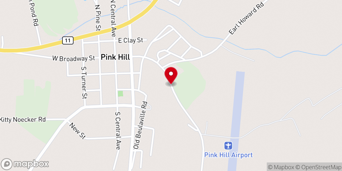 Map showing location of Silo Christian Church