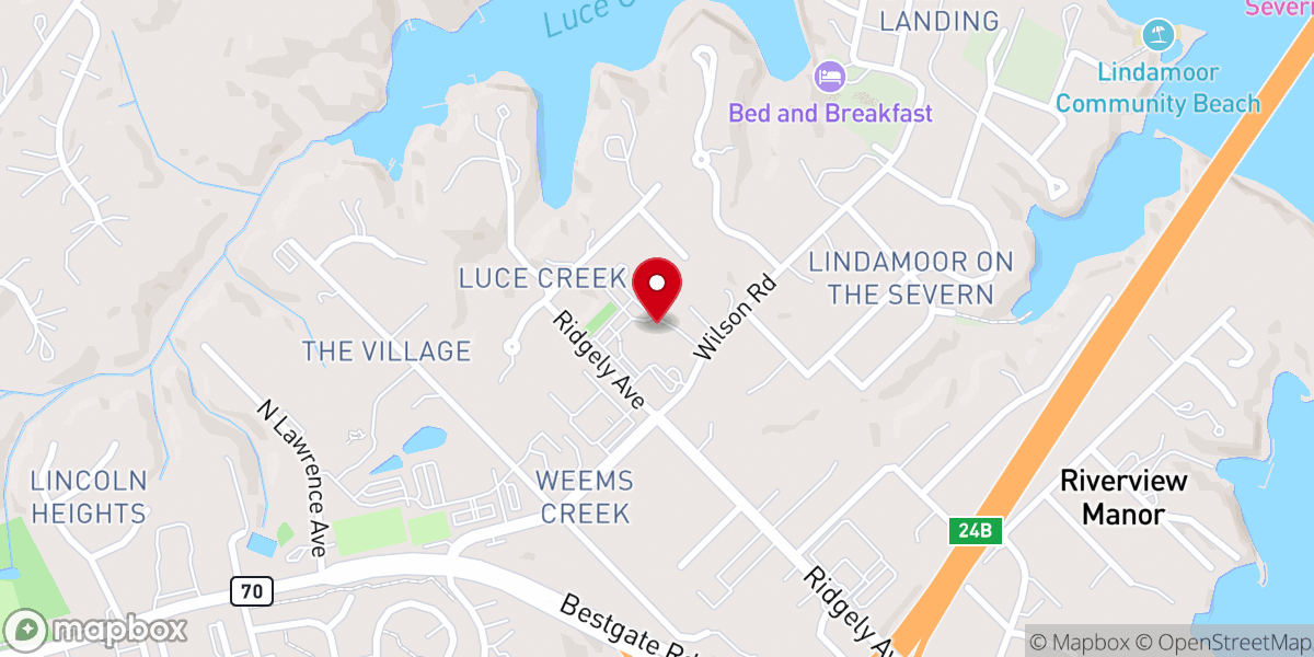 Map showing location of Evangelical Presbyterian Church