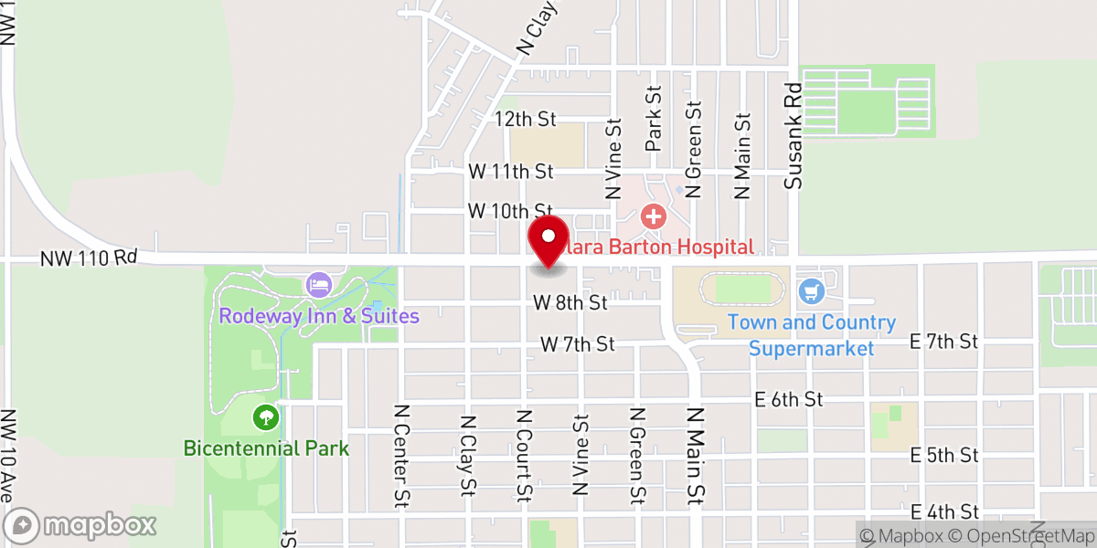 Map showing location of Nazarene Parsonage