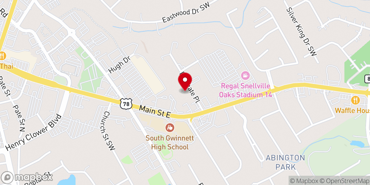 Map showing location of Snellville Biblical Dlvrnc