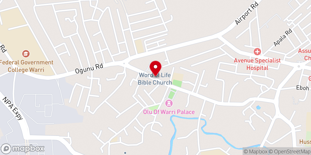 Map showing location of Word of Life Bible Church