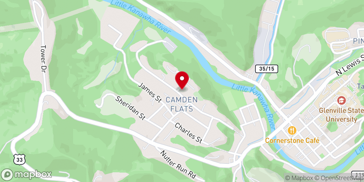Map showing location of Camden Flats Baptist Chapel
