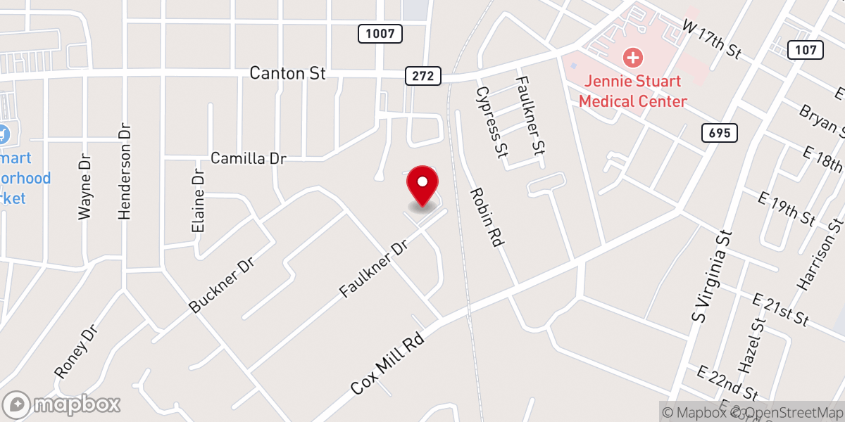 Map showing location of Friendship House Hopkinsville, a Christian Care Community