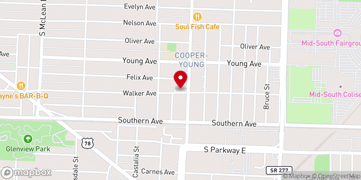 Map showing location of Galloway United Methodist Church