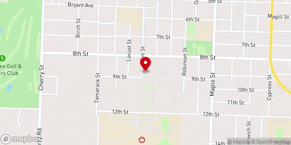 Map showing location of Methodist United Parsonage