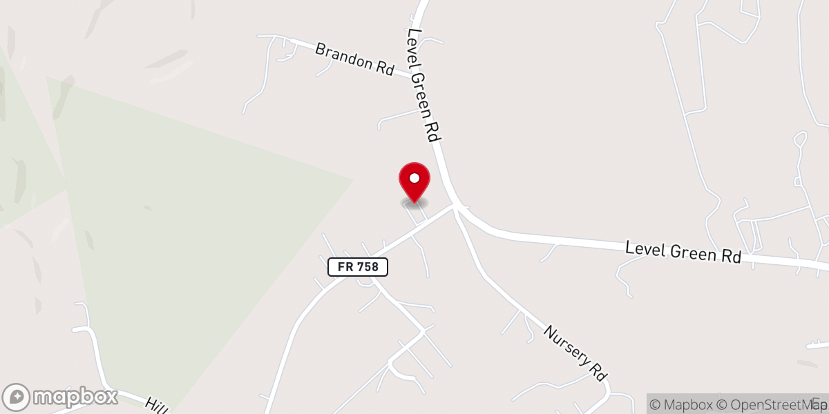 Map showing location of Flatwoods Church of Christ