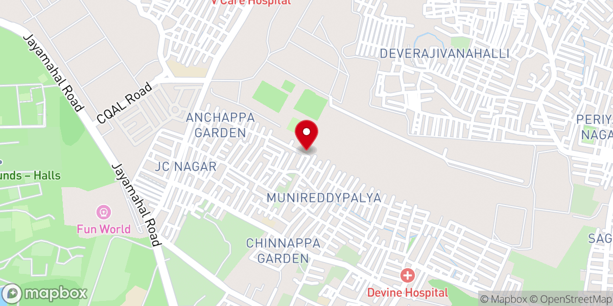 Map showing location of C.S.I Christu Jeeva Jyothi Church