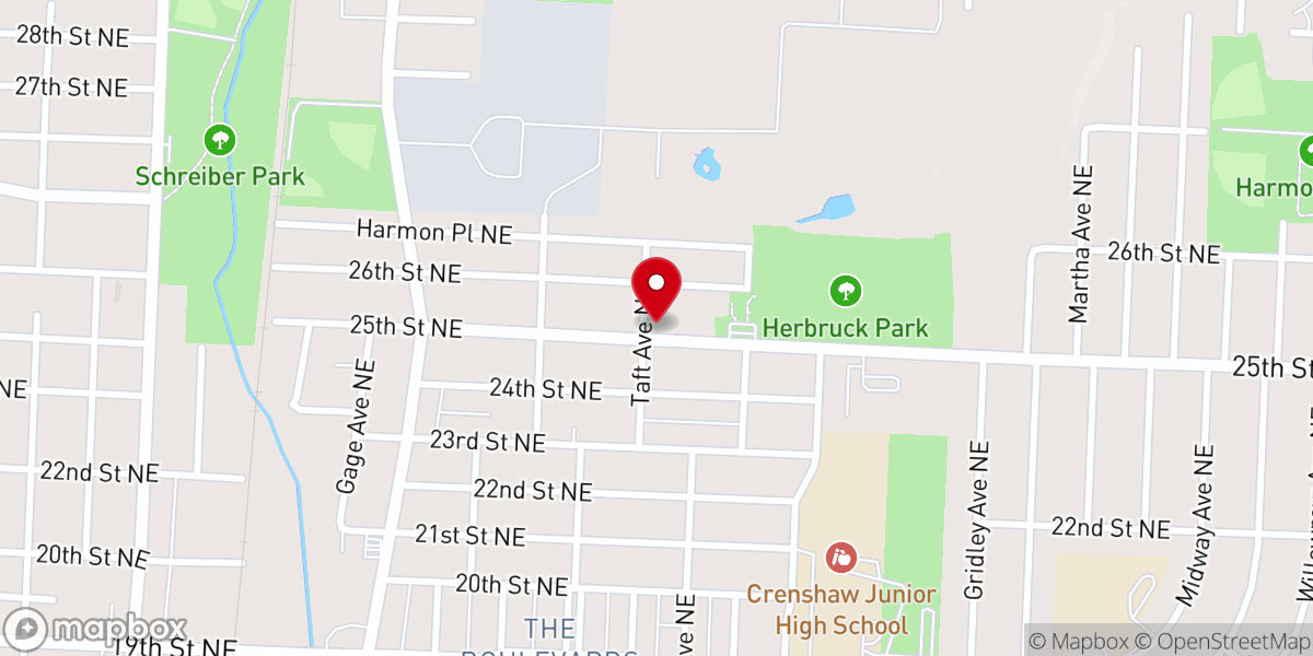 Map showing location of Rhoda Wise House & Grotto