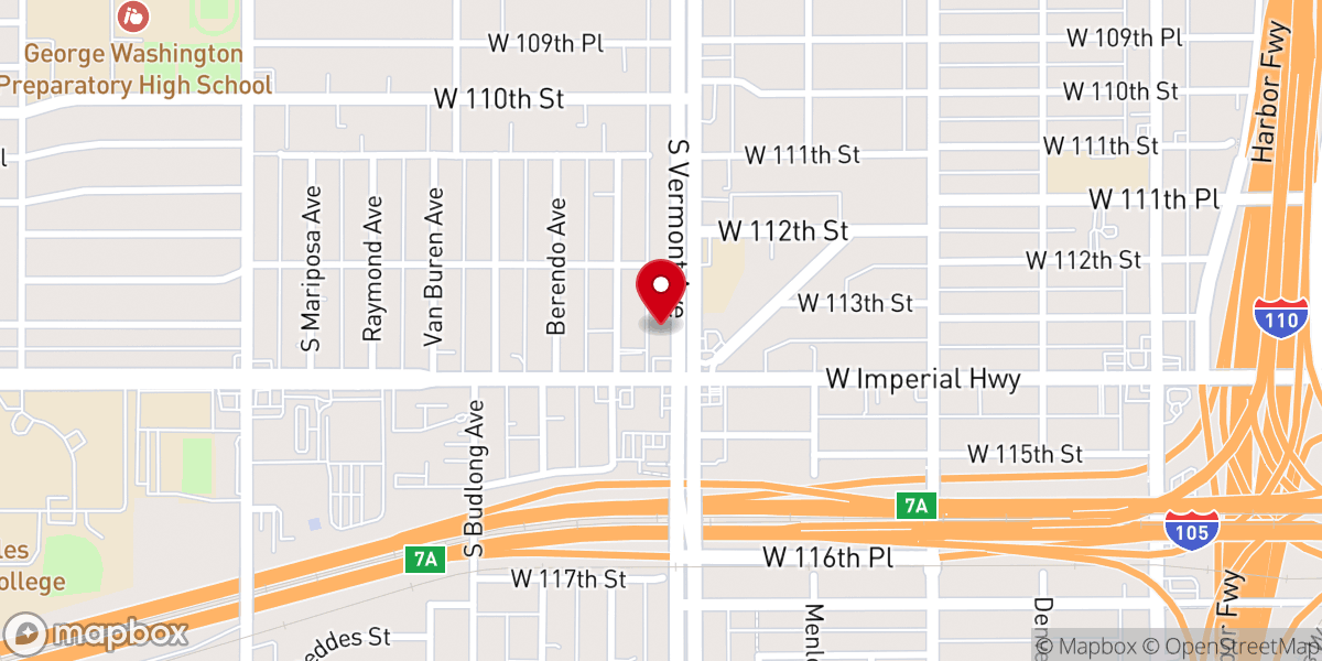 Map showing location of Southside Christian Palace Church