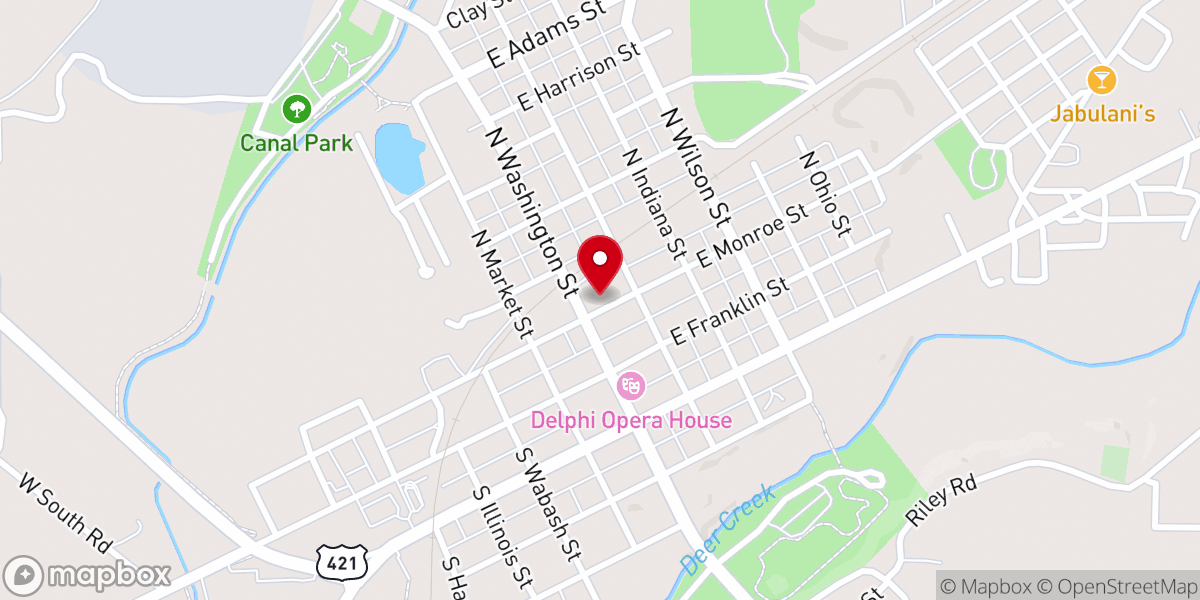Map showing location of St. Joseph Catholic Church