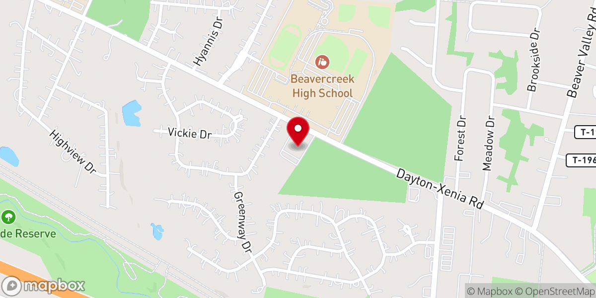 Map showing location of Beavercreek Church of the Brethren