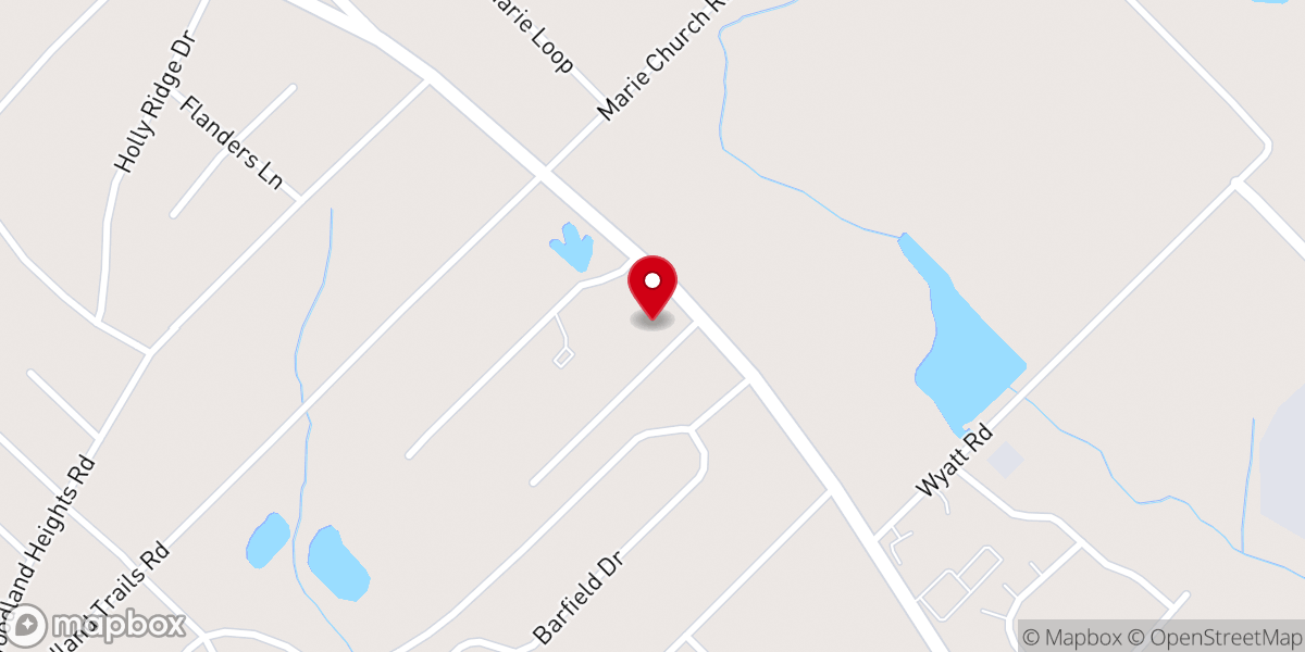 Map showing location of Woodland Heights Baptist Church