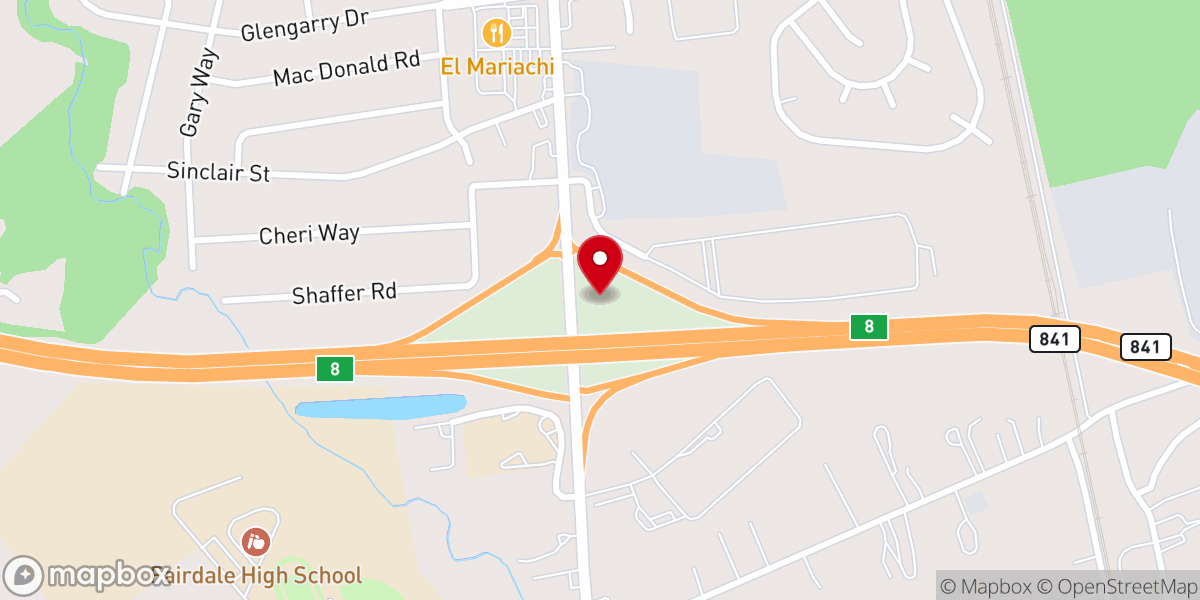 Map showing location of South Park Church