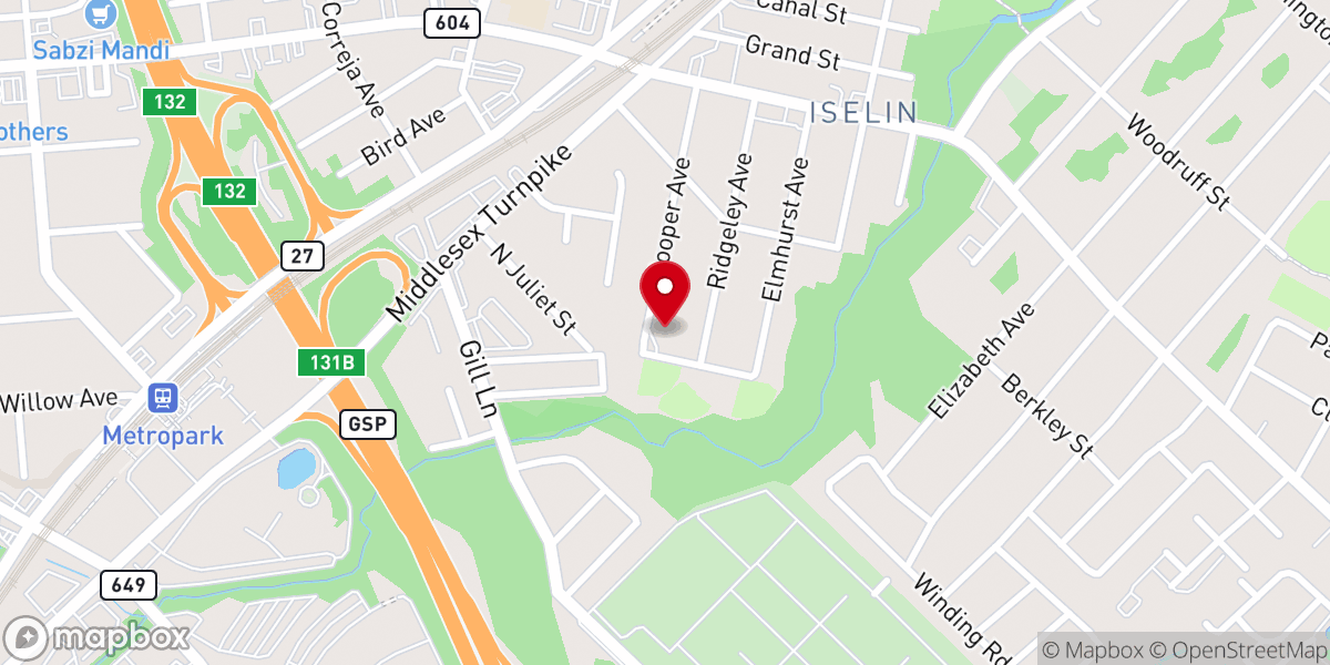 Map showing location of Korean-american Agape Mission Church
