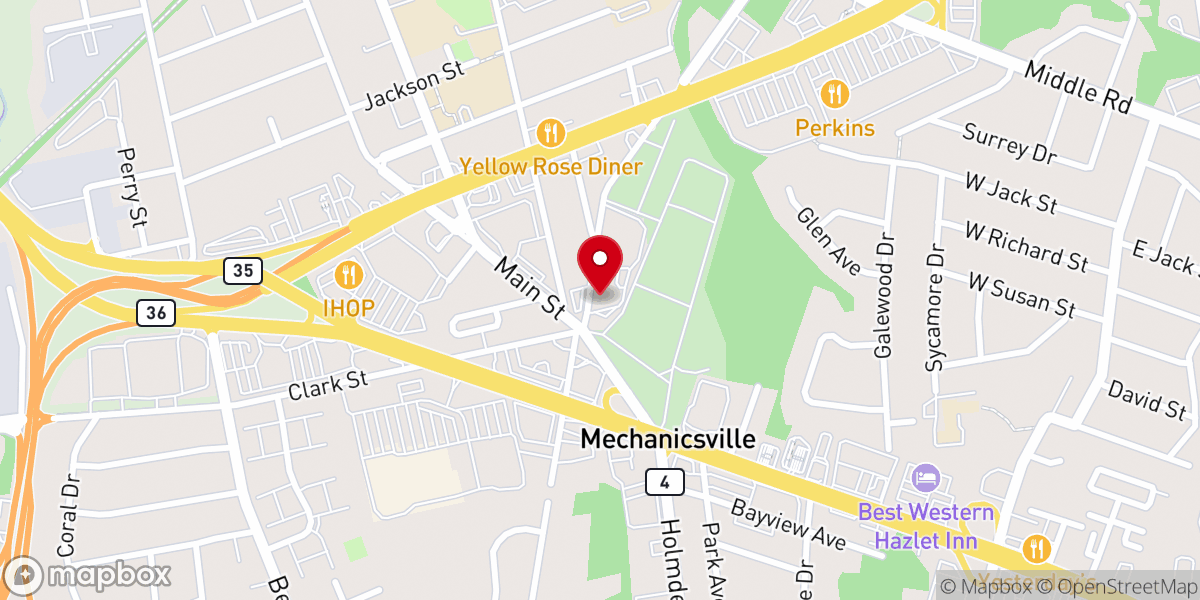 Map showing location of Saint John's Methodist Church
