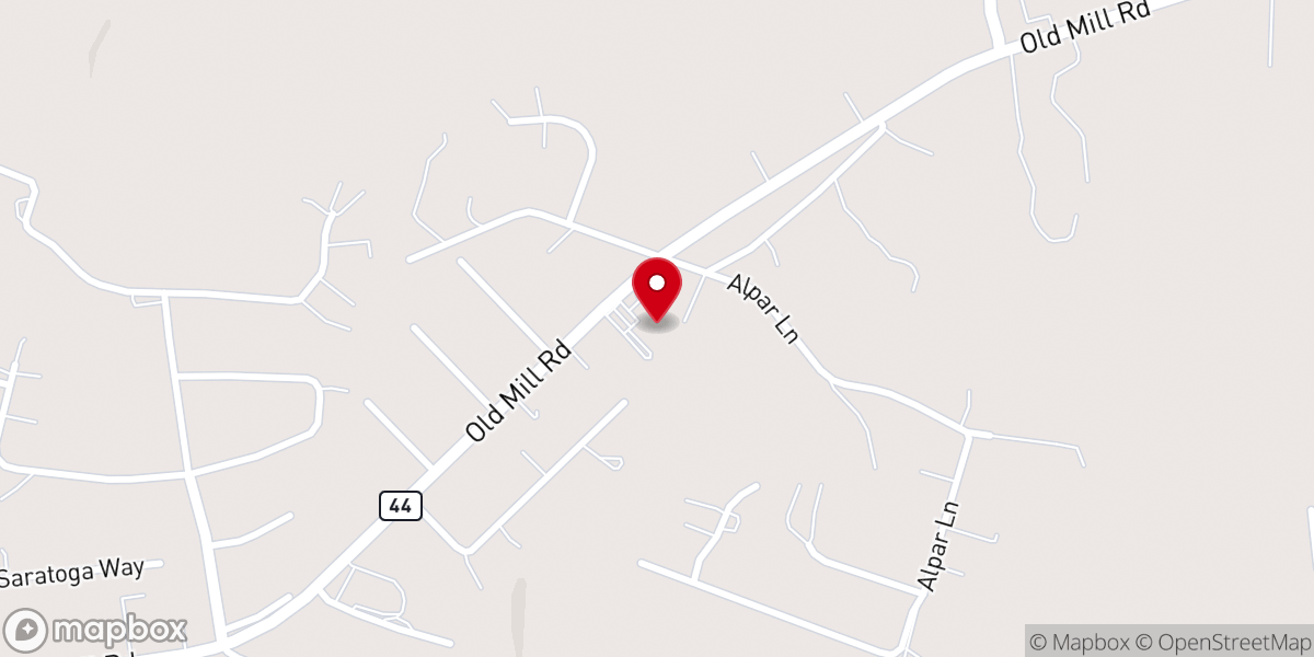 Map showing location of Pleasant Grove Baptist Church