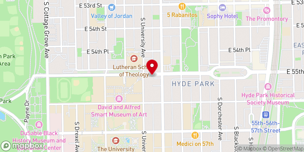 Map showing location of Augustana Lutheran Church