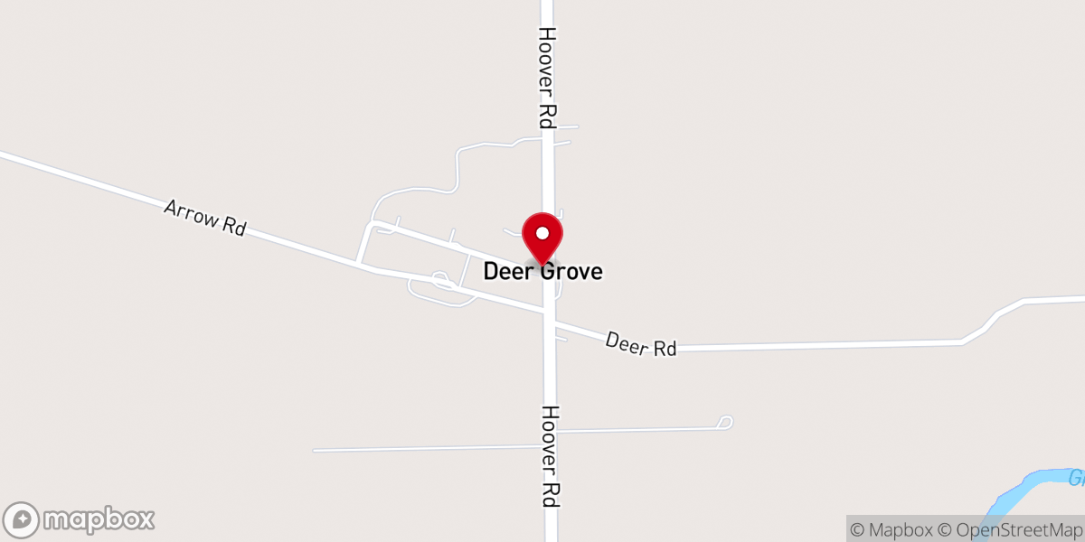 Map showing location of Deer Grove