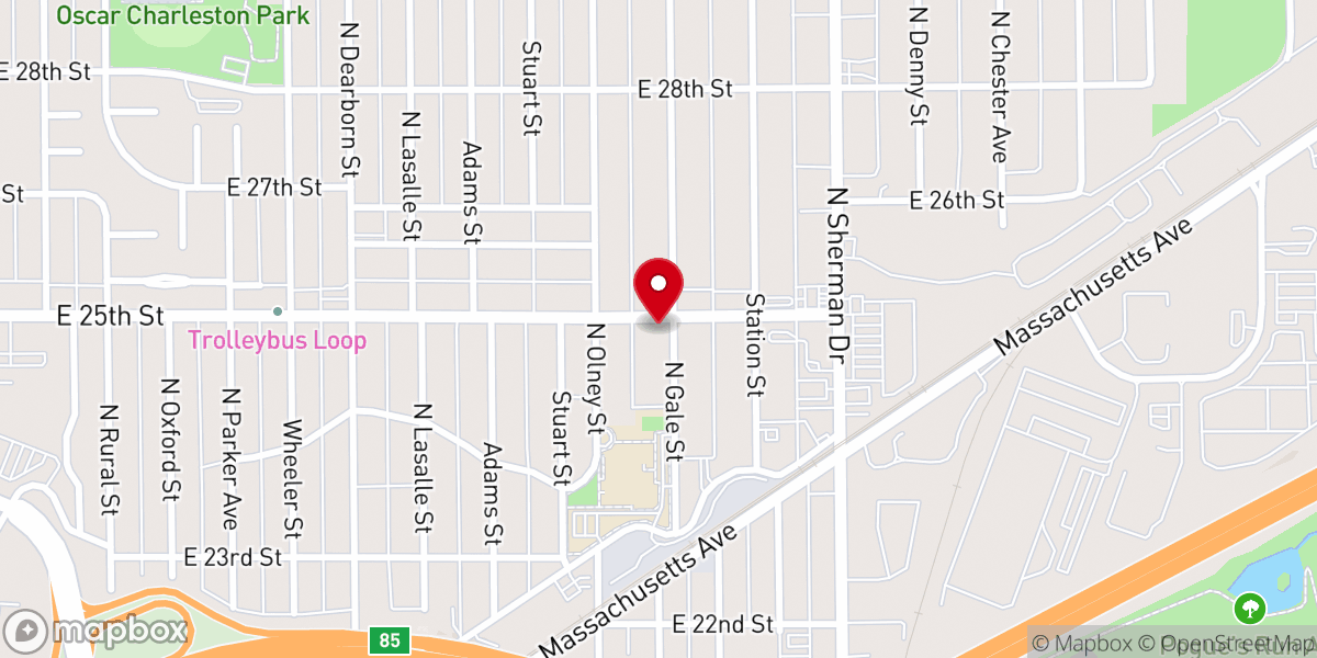 Map showing location of Second Southern Baptist Church