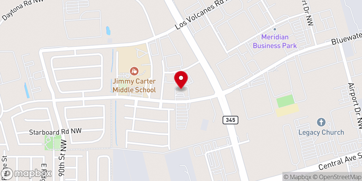Map showing location of Potters House