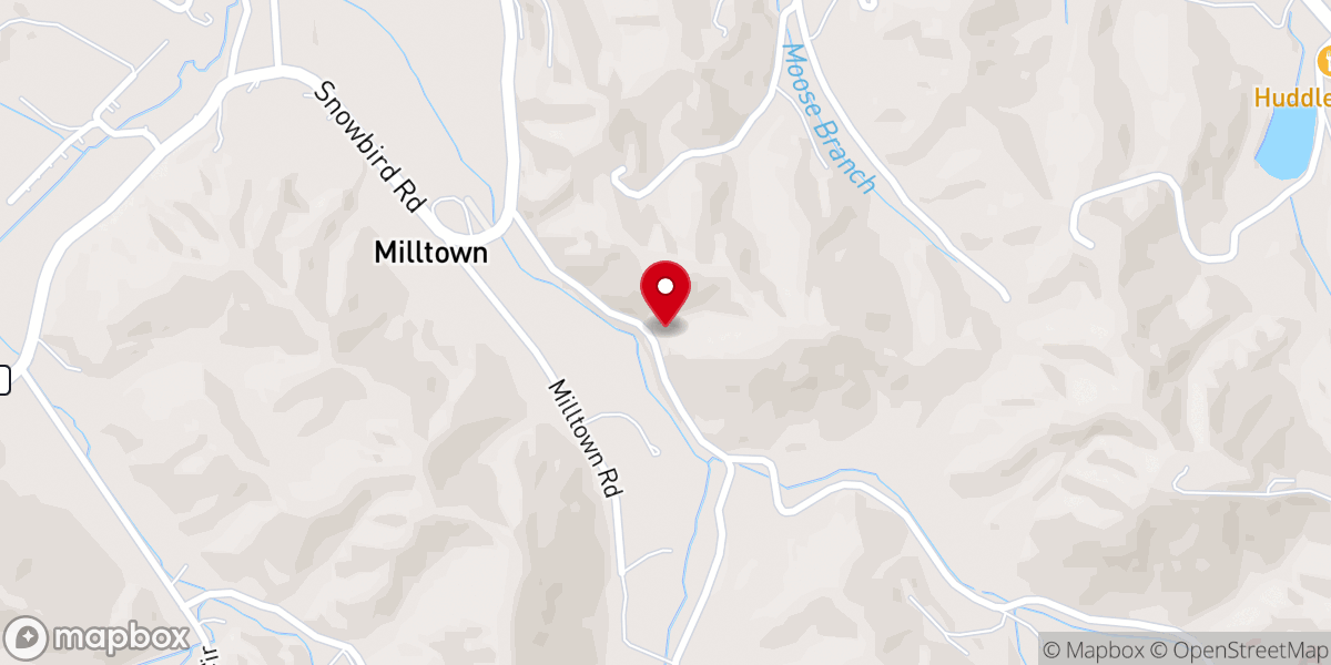 Map showing location of Church of God Robbinsville