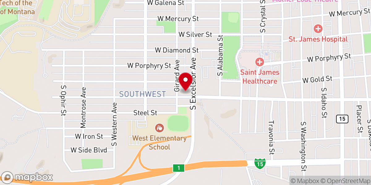 Map showing location of First Presbyterian Church