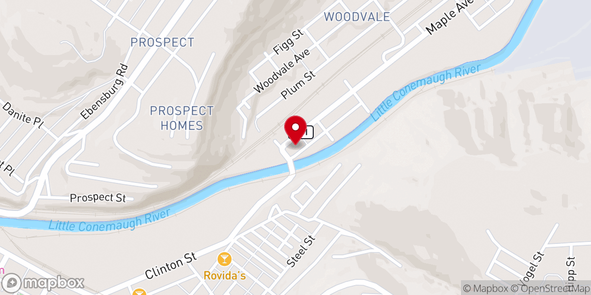Map showing location of St Claire of Assisi