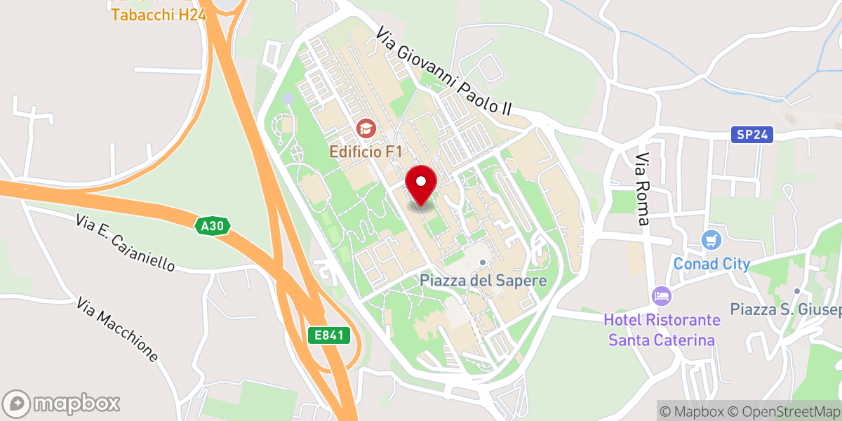 Map showing location of Cappella Universitaria