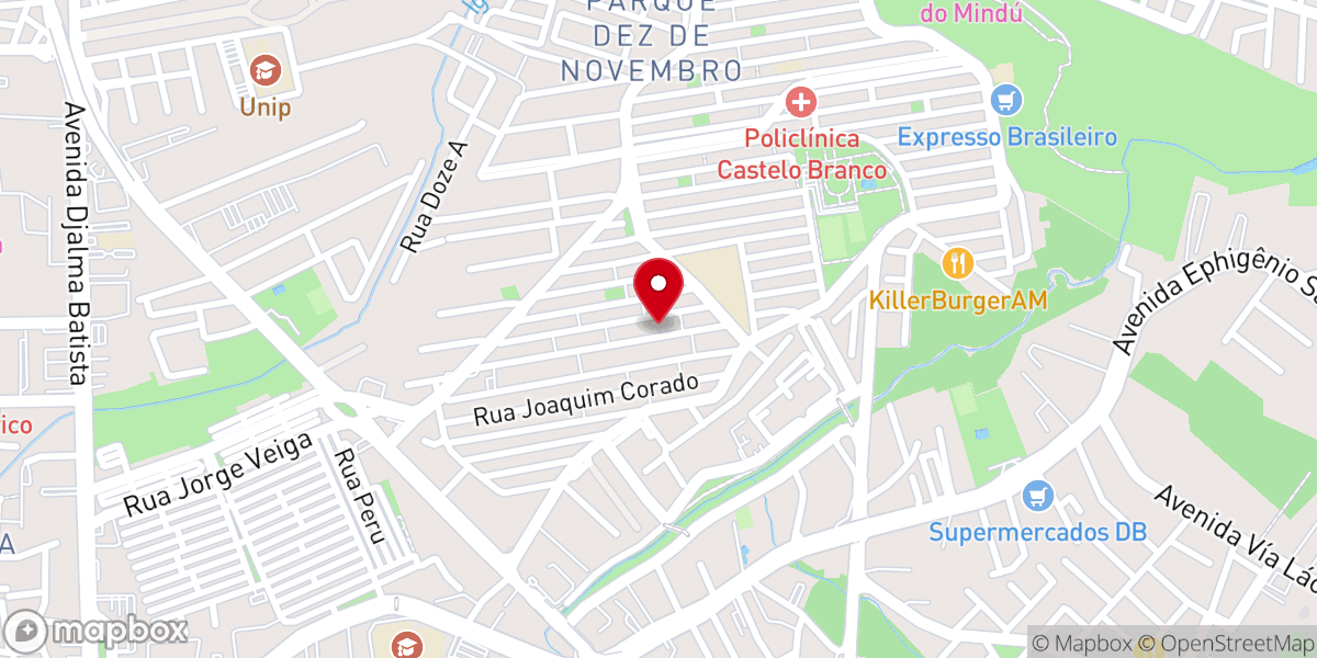 Map showing location of Igreja Metodista Wesleyana Central de Manaus