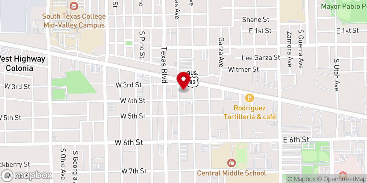 Map showing location of Grace Life Church