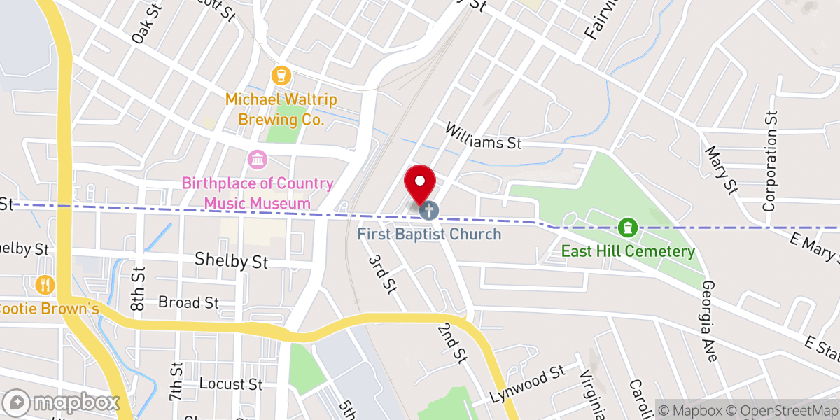Map showing location of Bristol First Baptist Foundation Inc