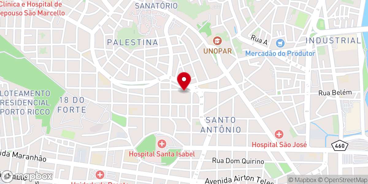 Map showing location of Primeira Igreja Evangélica Congregacional de Aracaju