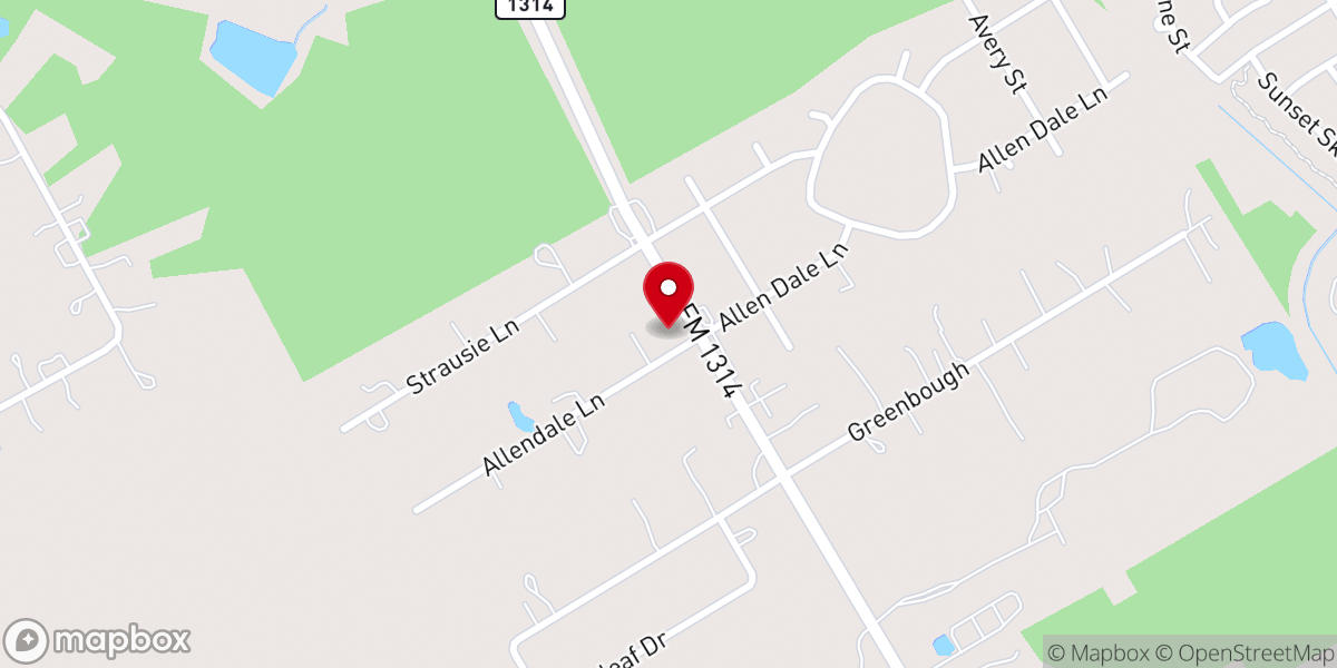 Map showing location of Allendale Baptist Church