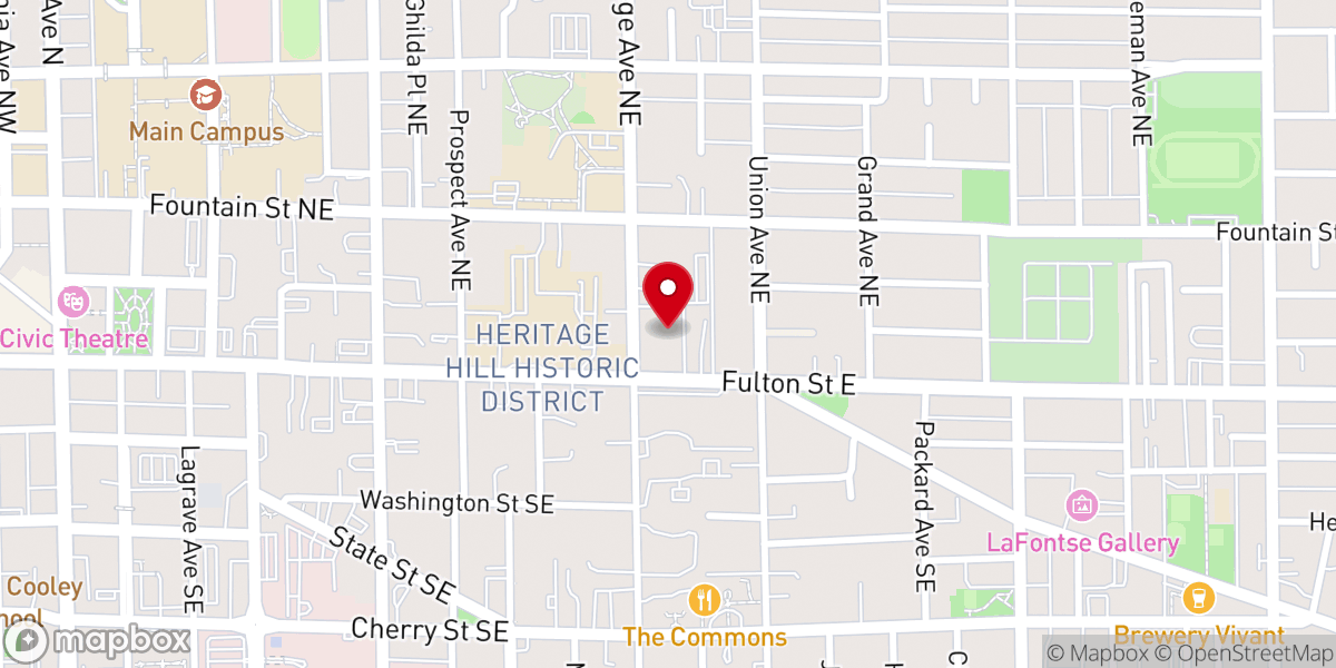 Map showing location of Bethel Christian Reformed Church