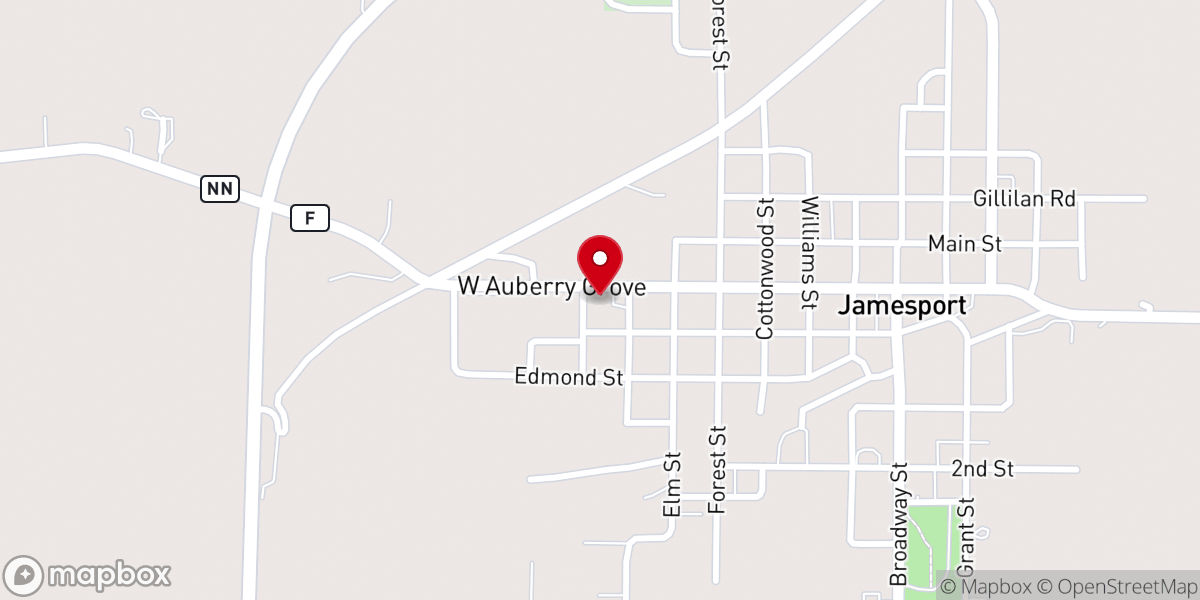 Map showing location of First Baptist Church