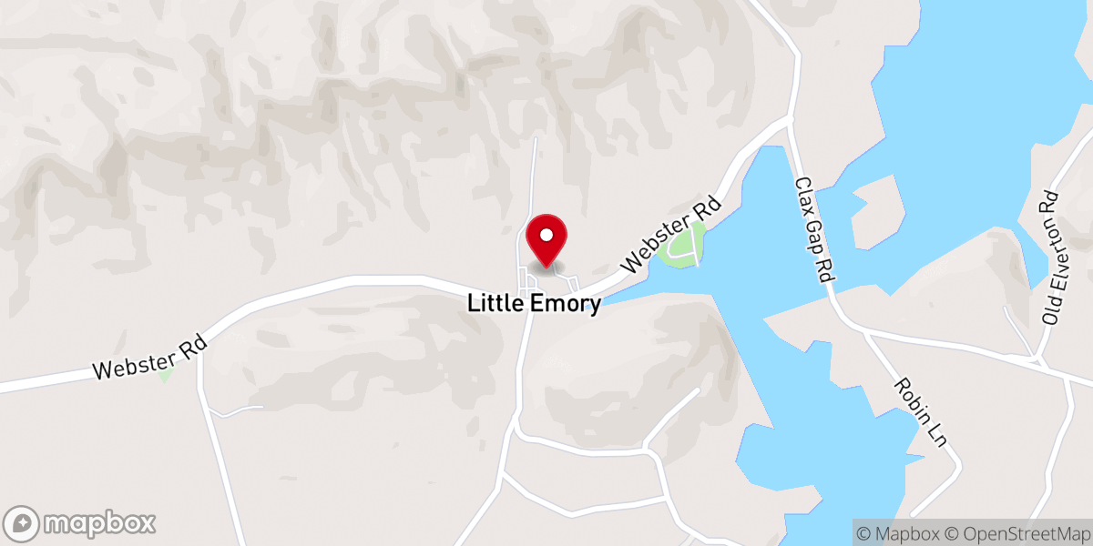 Map showing location of Big Emory Baptist Church