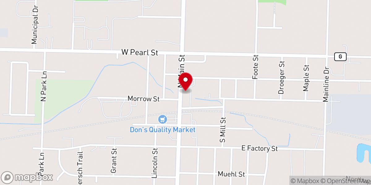 Map showing location of Riverview Baptist Church
