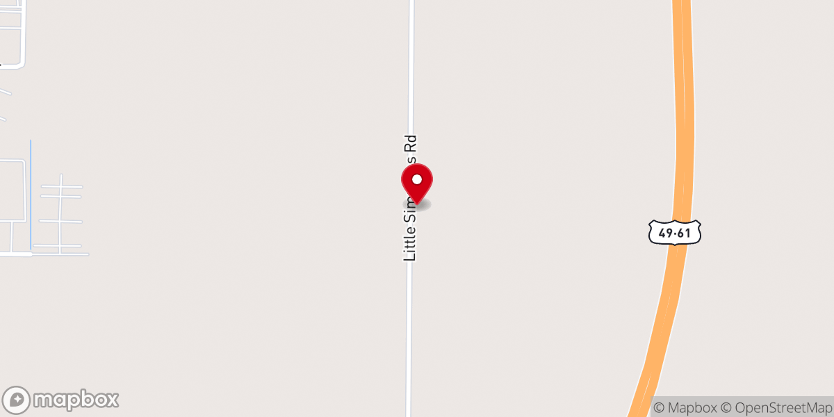 Map showing location of Mount Eagle Church
