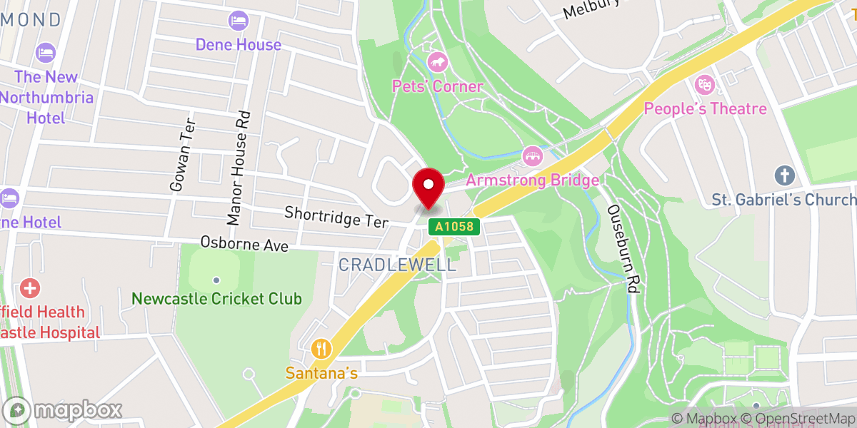 Map showing location of Holy Trinity Church