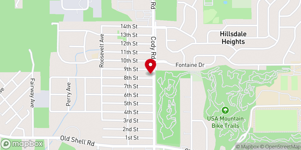 Map showing location of Mobile Terrace Christian Center
