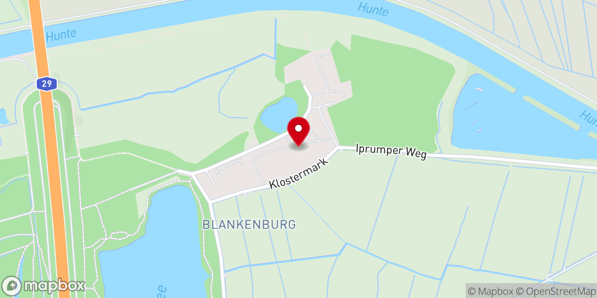 Map showing location of Kloster Blankenburg