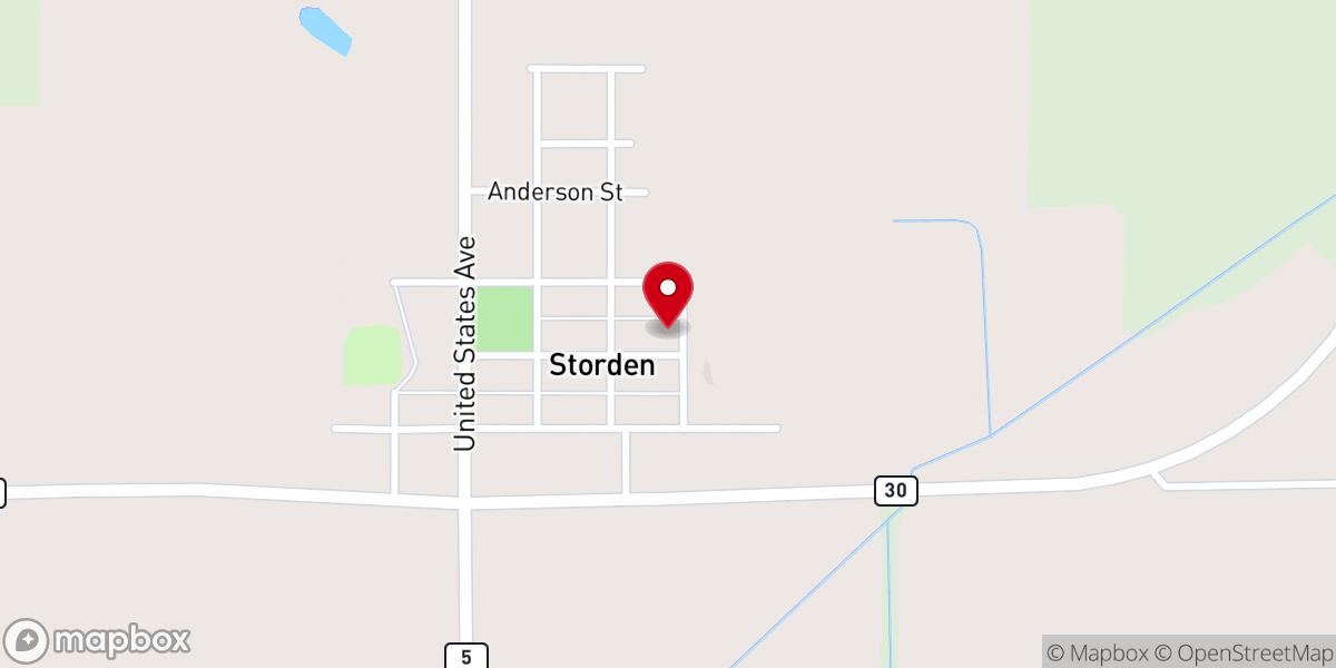 Map showing location of Bethany Lutheran Church