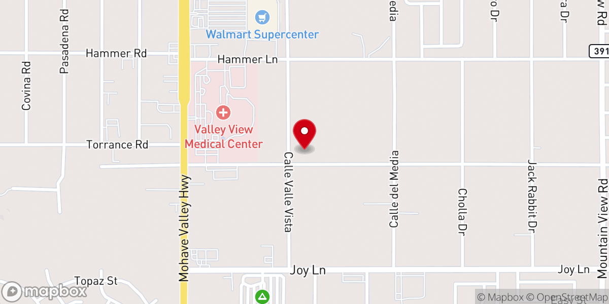 Map showing location of First Baptist Church Ft Mohave