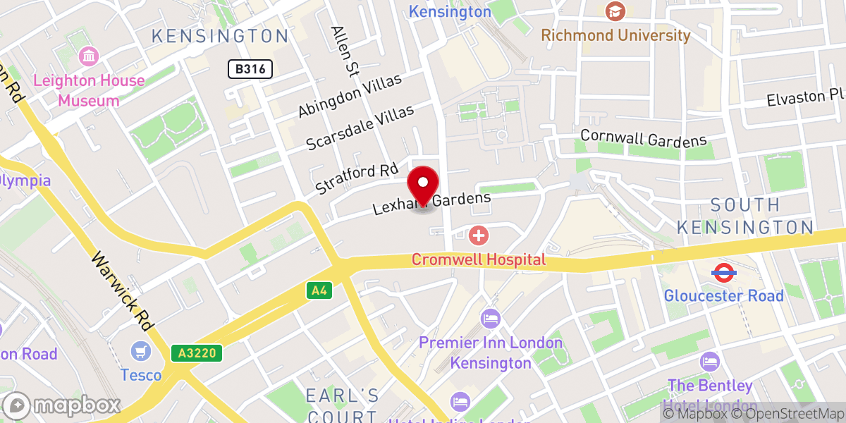 Map showing location of Lee Abbey London | Student accommodation