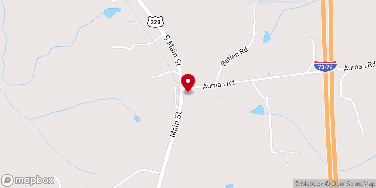 Map showing location of New Beginnings Missionary Baptist Church