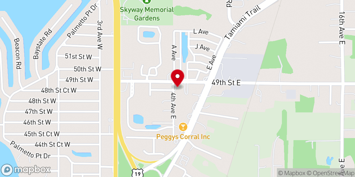 Map showing location of Calvary Chapel Palmetto