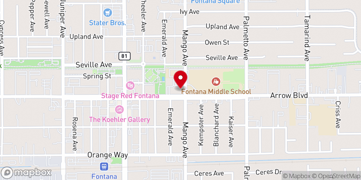 Map showing location of St. Joseph Catholic Church