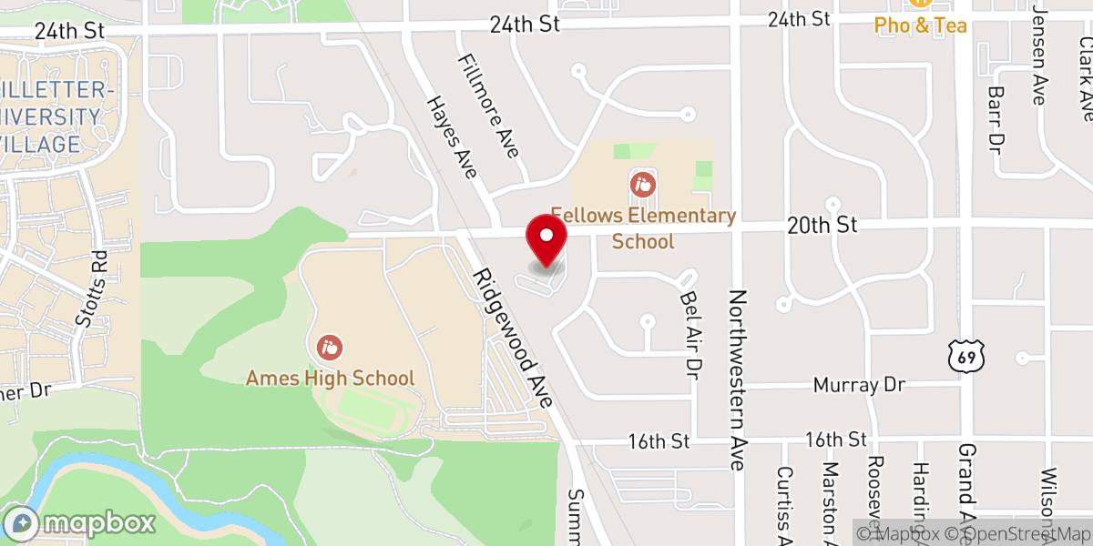 Map showing location of Northminster Presbyterian Church
